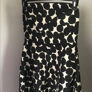 Strapless J crew polka dot dress